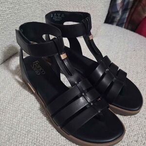 Franco Sarto Black Strappy Sandals